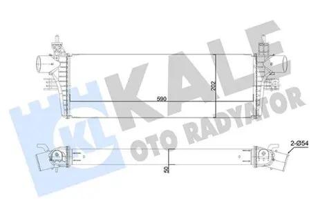 350415 TOYOTA Інтеркулер Fortuner,Hilux VIII 2.4/2.8d 15- KALE OTO RADYATOR підбір по vin на Brocar