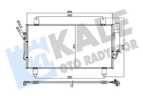 345780 Радиатор кондиционера Mitsubishi Outland Er III (345780) KALE OTO RADYATOR KALE OTO RADYATOR підбір по vin на Brocar