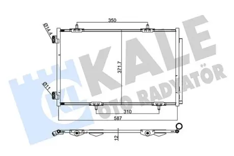 342655 Радіатор кондиціонера C-Elysee,Peugeot 301 KALE OTO RADYATOR підбір по vin на Brocar