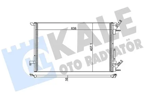 389000 Радіатор кондиціонера Signum,Vectra C 1.6/3.2 02- KALE OTO RADYATOR підбір по vin на Brocar