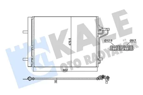 353135 Радіатор кондиціонера C-Max II,Focus III -10 KALE OTO RADYATOR підбір по vin на Brocar