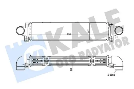 350795 VOLVO Интеркулер S60 II,S80 II,V60/70,XC60/70 2.0 KALE OTO RADYATOR підбір по vin на Brocar
