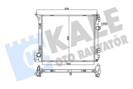 355525 Радіатор охолодження X-Trail 1.6/2.0dCi 14- KALE OTO RADYATOR підбір по vin на Brocar