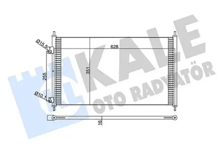 380300 HONDA Радиатор кондиционера Civic VII 1.4/1.6 01- KALE OTO RADYATOR підбір по vin на Brocar