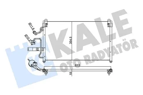 345190 DAEWOO Радиатор кондиционера Leganza (Kondor) 97- KALE OTO RADYATOR підбір по vin на Brocar