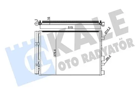 342990 HYUNDAI Радиатор кондиционера i20 1.1/1.4CRDi 12- KALE OTO RADYATOR подбор по vin на Brocar