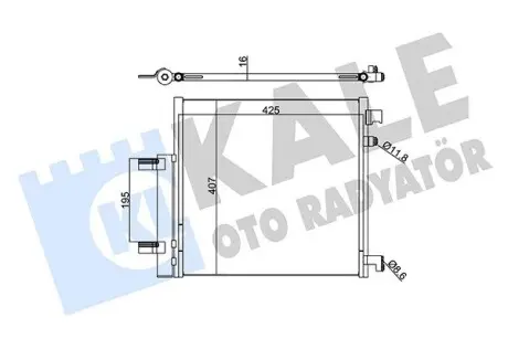 342515 CHEVROLET Радиатор кондиционера Spark 1.0/1.2 10- KALE OTO RADYATOR підбір по vin на Brocar