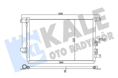 345365 Радіатор кондиціонера Alfa Romeo 147/156 1.6/3.2 KALE OTO RADYATOR підбір по vin на Brocar