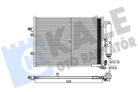 345310 Радіатор кондиціонера Ckio III,Modus 04- KALE OTO RADYATOR підбір по vin на Brocar