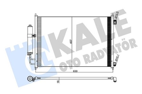 345275 Радіатор кондиціонера X-Trail 2.0/2.5 07- KALE OTO RADYATOR підбір по vin на Brocar