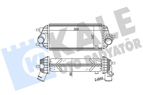 344945 HYUNDAI Інтеркулер ix35,Kia Sportage 1.7CRDi 10- KALE OTO RADYATOR підбір по vin на Brocar