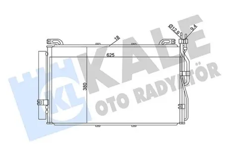 342995 HYUNDAI Радиатор кондиционера Matrix 1.5CRDi 01- KALE OTO RADYATOR підбір по vin на Brocar