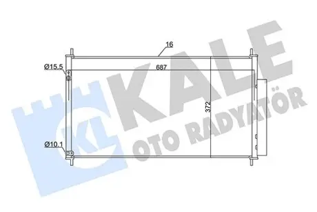 350605 HONDA Радиатор кондиционера Civic IX 14/2.2 12- KALE OTO RADYATOR підбір по vin на Brocar