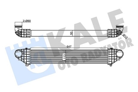 345150 VOLVO Інтеркулер C30,C70 II,S40 II,V50 2.0/2.4d KALE OTO RADYATOR підбір по vin на Brocar