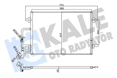342920 Радиатор кондиционера Passat 00-,Skoda SuperB I KALE OTO RADYATOR подбор по vin на Brocar