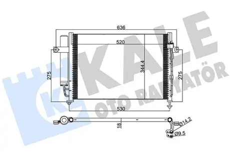391700 Радіатор кондиціонера Hyundai Getz (391700) KALE OTO RADYATOR KALE OTO RADYATOR підбір по vin на Brocar