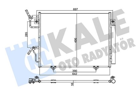 350635 MITSUBISHI Радиатор кондиционера Pajero IV 06- KALE OTO RADYATOR підбір по vin на Brocar