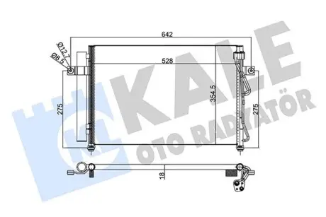 342975 HYUNDAI Радиатор кондиционера Getz 1.5CRDi 05- KALE OTO RADYATOR подбор по vin на Brocar