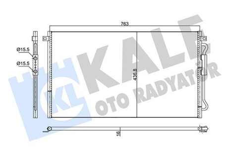 352635 CHRYSLER Радиатор кондиционера Voyager IV 00- KALE OTO RADYATOR підбір по vin на Brocar