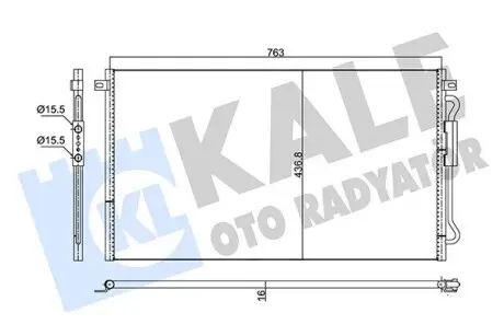 352635 CHRYSLER Радиатор кондиционера Voyager IV 00- KALE OTO RADYATOR підбір по vin на Brocar