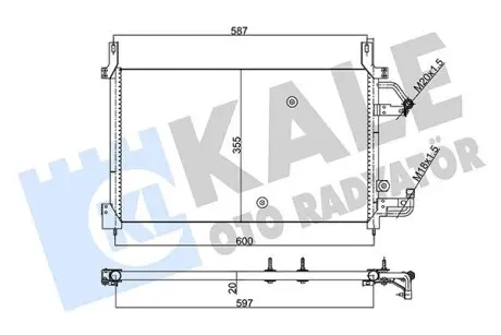 350555 DAEWOO Радиатор кондиционера Nexia,Espero 95- KALE OTO RADYATOR підбір по vin на Brocar