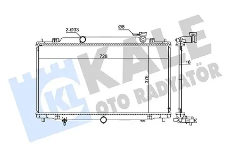 347925 Радіатор охолодження Mazda 6, Cx-5 (347925) KALE OTO RADYATOR KALE OTO RADYATOR підбір по vin на Brocar
