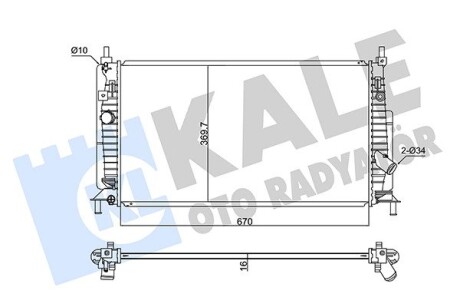 347875 Радиатор охлаждения Mazda 3 1.6/2.0 08- KALE OTO RADYATOR підбір по vin на Brocar