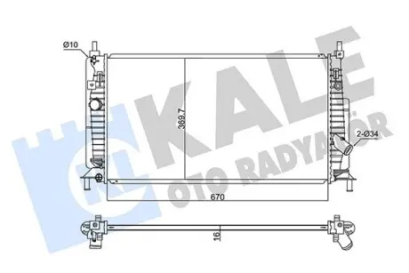 347875 MAZDA Радіатор охолодження Mazda 3 1.6/2.0 08- KALE OTO RADYATOR підбір по vin на Brocar