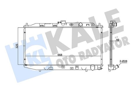 347540 HONDA Радиатор охлаждения Civic II,IV 1.5/1.6 KALE OTO RADYATOR підбір по vin на Brocar