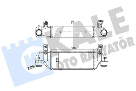 346500 FORD Інтеркулер Fiesta IV,Focus 1.8D/TDCi 95- KALE OTO RADYATOR підбір по vin на Brocar
