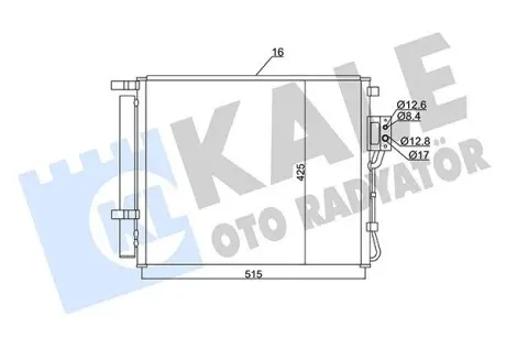 345435 Радіатор кондиціонера Hyundai Santa Fe II (345435) KALE OTO RADYATOR KALE OTO RADYATOR підбір по vin на Brocar