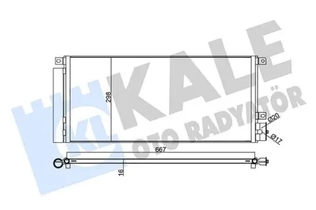 345280 Радіатор кондиціонера Mokka,Chevrolet Tracker KALE OTO RADYATOR підбір по vin на Brocar