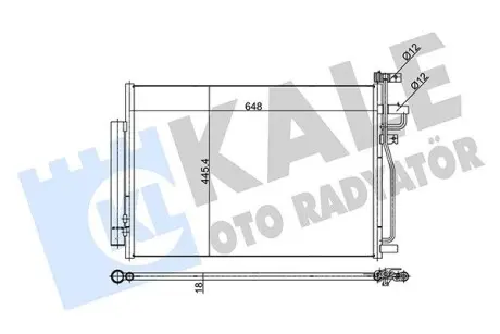 343310 Радіатор кондиціонера Antara,Chevrolet Antara KALE OTO RADYATOR підбір по vin на Brocar
