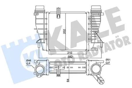 350880 Интеркулер Clio III,Modus 1.5dCi 05- KALE OTO RADYATOR подбор по vin на Brocar