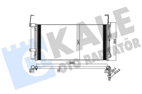 386600 Радиатор кондиционера Hyundai Santa F? I (Sm) Condenser KALE OTO RADYATOR подбор по vin на Brocar