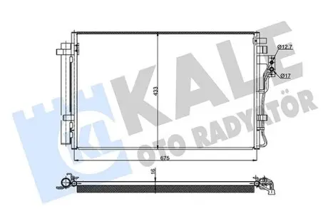 345465 KIA Радиатор кондиционера Sorento II 2.4 09- KALE OTO RADYATOR подбор по vin на Brocar