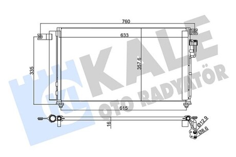 345235 Радиатор кондиционера Kia Rio Ii Condenser (345235) KALE OTO RADYATOR KALE OTO RADYATOR підбір по vin на Brocar