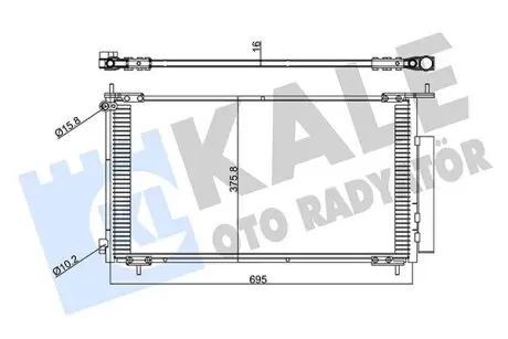 380400 HONDA Радиатор кондиционера CR-V II 2.0 01- KALE OTO RADYATOR підбір по vin на Brocar