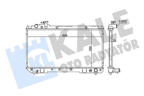 351915 TOYOTA Радіатор охолодження RAV 4 I 2.0 -94 KALE OTO RADYATOR підбір по vin на Brocar