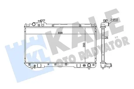 351915 TOYOTA Радиатор охлаждения RAV 4 I 2.0 -94 KALE OTO RADYATOR подбор по vin на Brocar