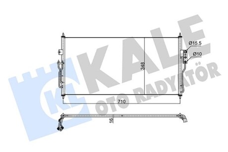 350645 Радіатор кондиціонера Almera II 06- KALE OTO RADYATOR підбір по vin на Brocar