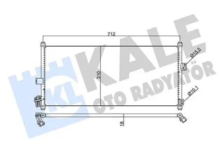345790 Радіатор кондиціонера Almera II 00- KALE OTO RADYATOR підбір по vin на Brocar