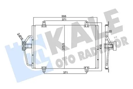 344320 Радіатор кондиціонера Megane I 95- KALE OTO RADYATOR підбір по vin на Brocar