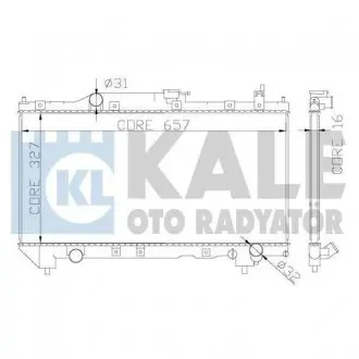 342130 TOYOTA Радиатор охлаждения Avensis 2.0 97- KALE OTO RADYATOR підбір по vin на Brocar