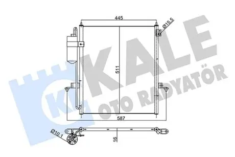 354965 Радиатор кондиционера Mitsubishi L200, Triton (354965) KALE OTO RADYATOR KALE OTO RADYATOR підбір по vin на Brocar