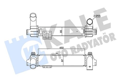 350935 KIA Интеркулер Sorento I 2.5CRDi 02-08/06 KALE OTO RADYATOR підбір по vin на Brocar