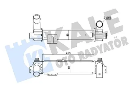 350935 KIA Інтеркулер Sorento I 2.5CRDi 02-08/06 KALE OTO RADYATOR підбір по vin на Brocar