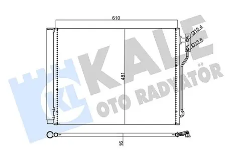345620 Радіатор кондиціонера 5 F10 520/530 11-16 KALE OTO RADYATOR підбір по vin на Brocar