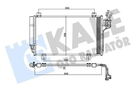 345495 Радиатор кондиционера Mazda 44715 12- KALE OTO RADYATOR підбір по vin на Brocar