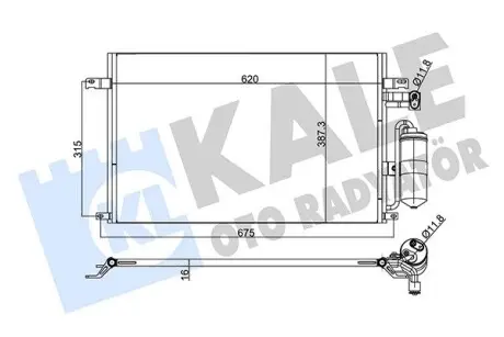 342510 Радіатор кондиціонера Chevrolet Epica (342510) KALE OTO RADYATOR KALE OTO RADYATOR підбір по vin на Brocar